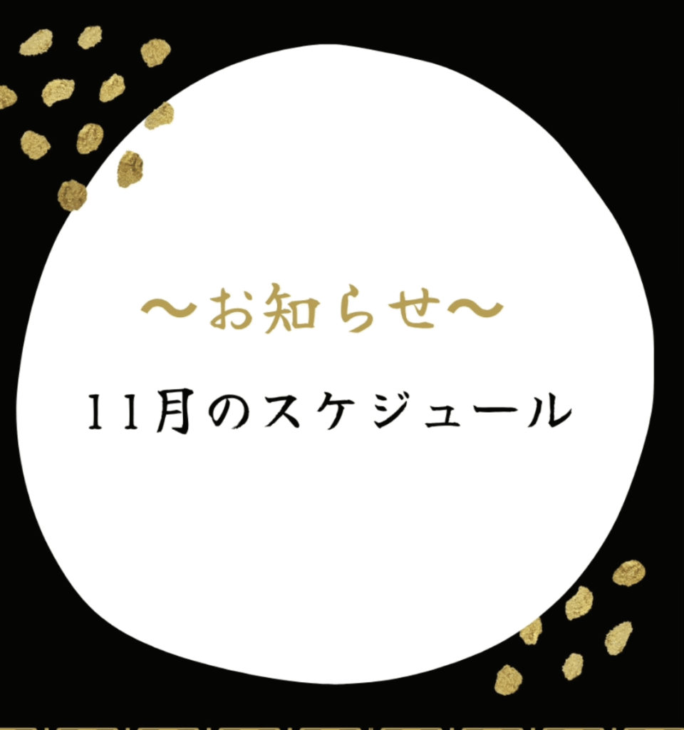 2025年11月スケジュール